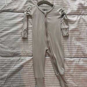 Brooke and Peyton Cozy Gray Kids Footie by